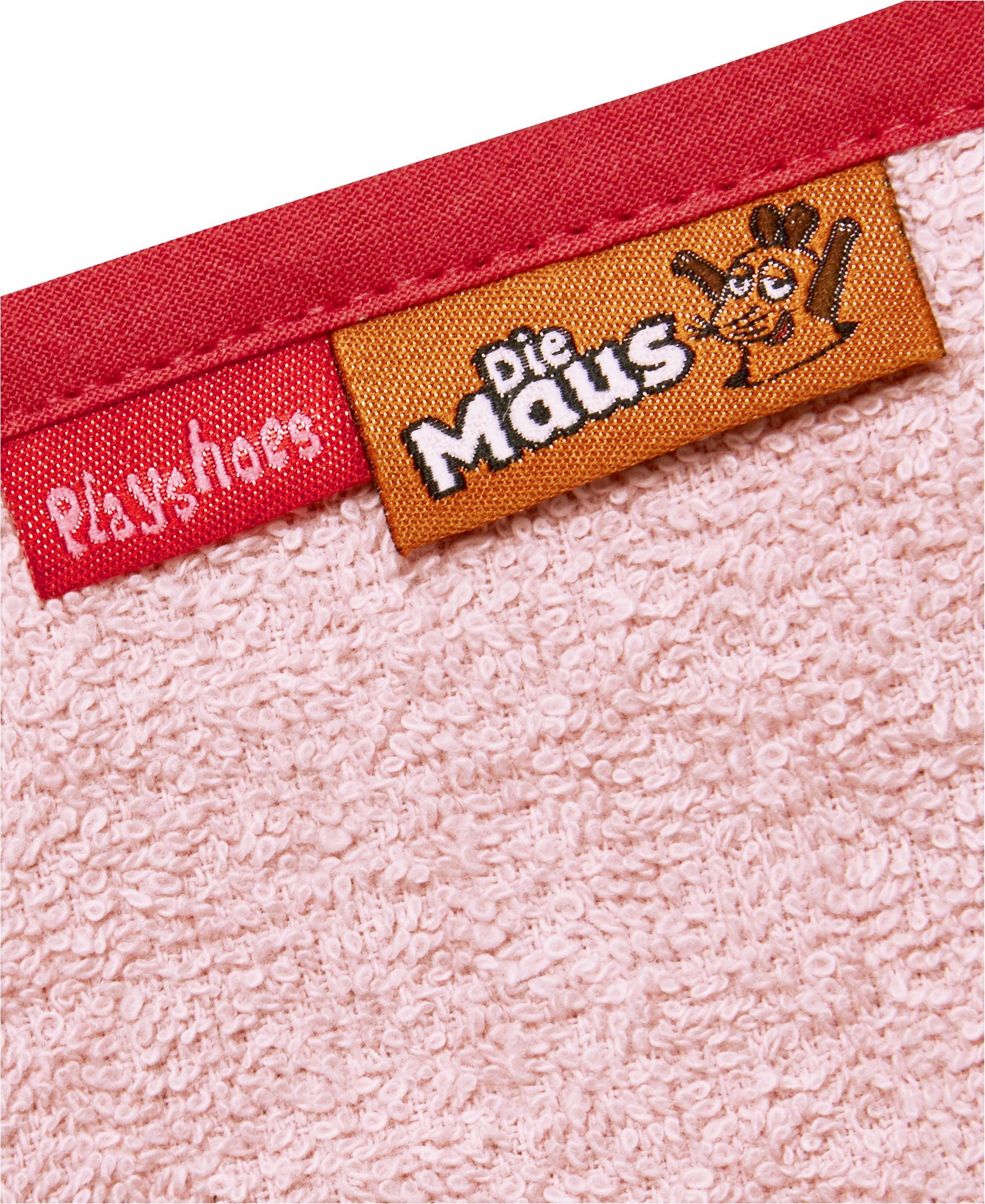Playshoes Waschhandschuh Frottee-Waschhandschuh DIE MAUS Melone – Bild 3 von 3