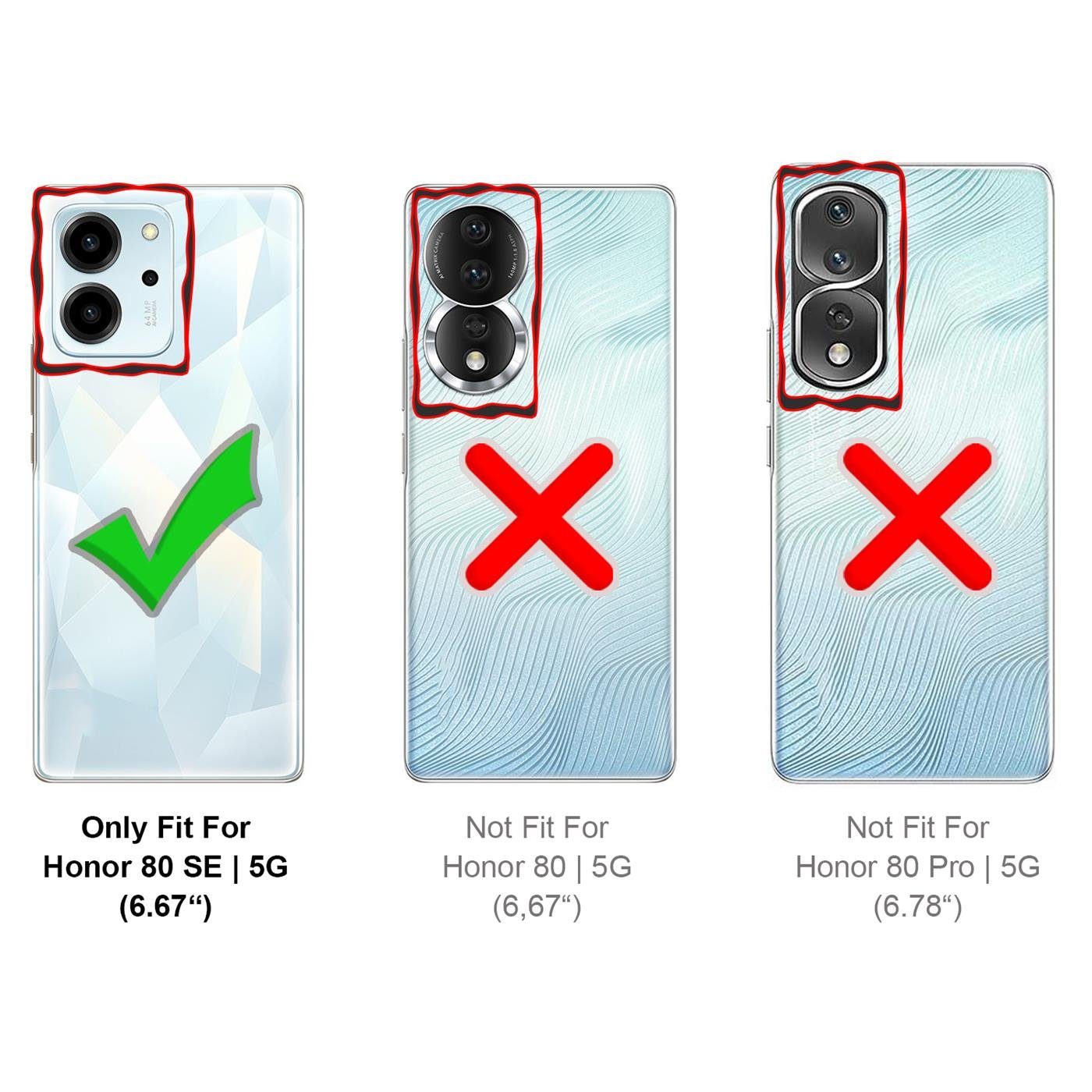CoolGadget Handyhülle Book Case Handy Tasche für Honor 80 SE 6,67 Zoll, Hülle Klapphülle Flip Cover für Honor 80 SE Schutzhülle stoßfest