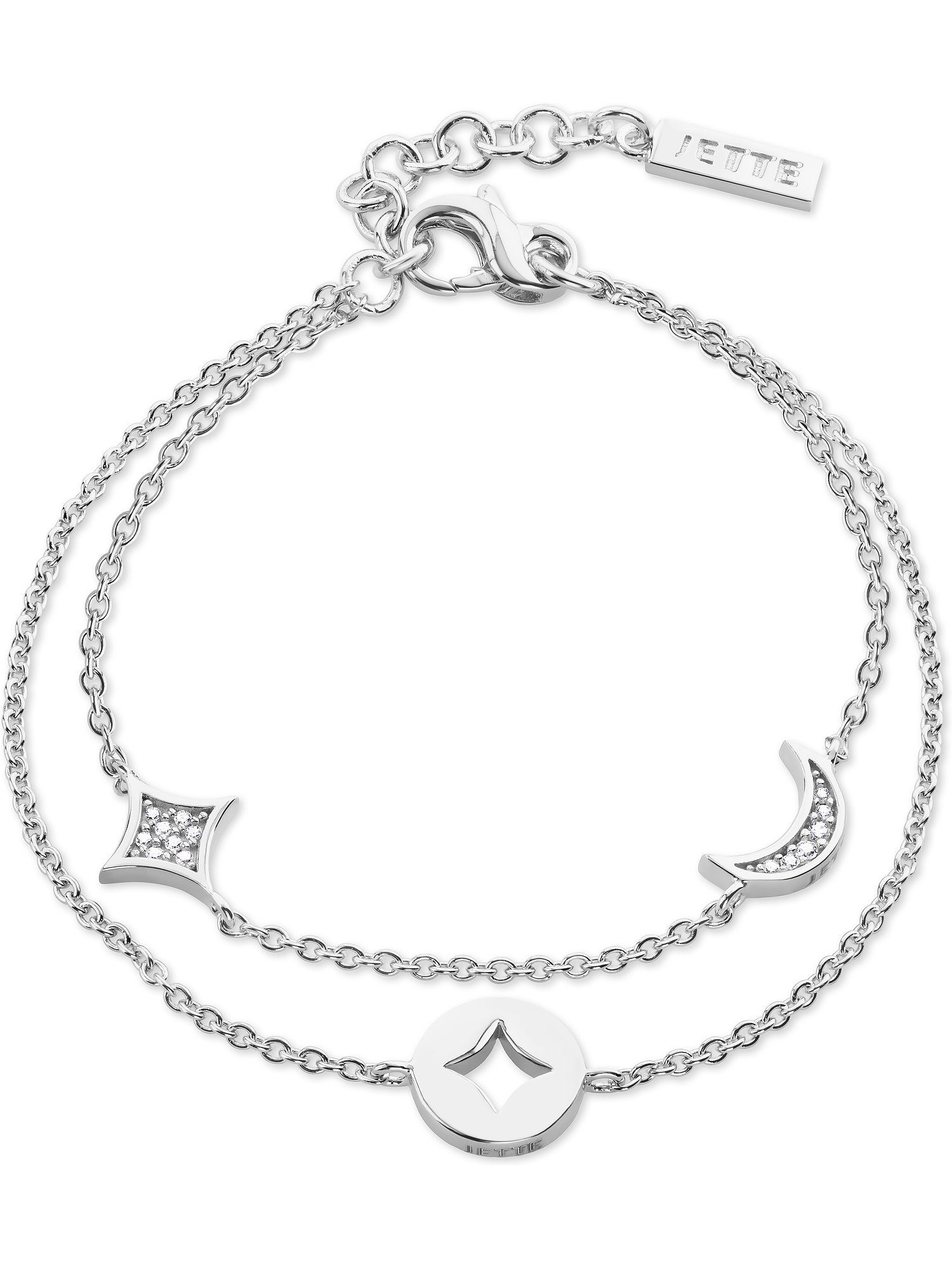 JETTE Armband JETTE Damen-Armband 925er Silber 14 Zirkonia, modern