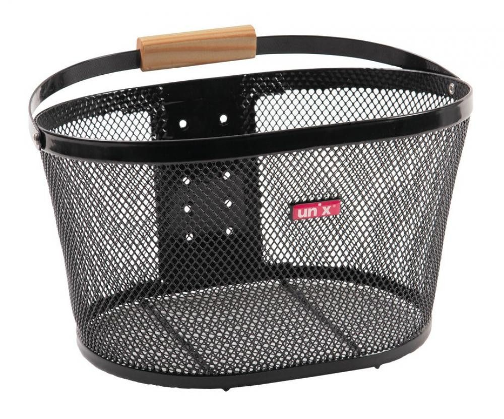 Unix Fahrradkorb Unix Vorderradkorb Bernardo, schwarz, 38x27x22 cm, Metall mit Ho