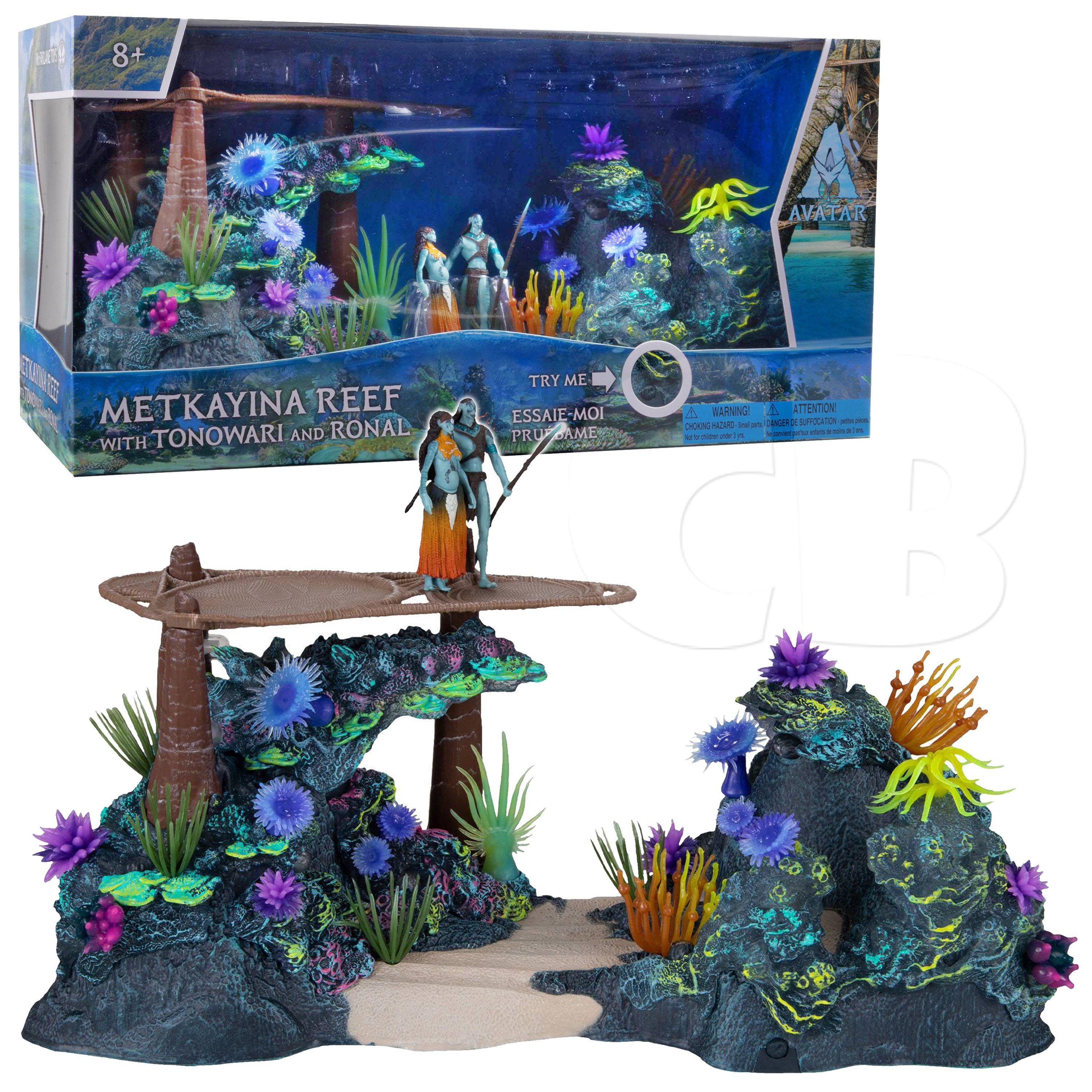 McFarlane Toys Actionfigur Avatar: The Way of Water, (Playset, mit 6 cm Ronal und Tonowari Figur und weiterem Zubehör), Metkayina Reef with Tonowari and Ronal