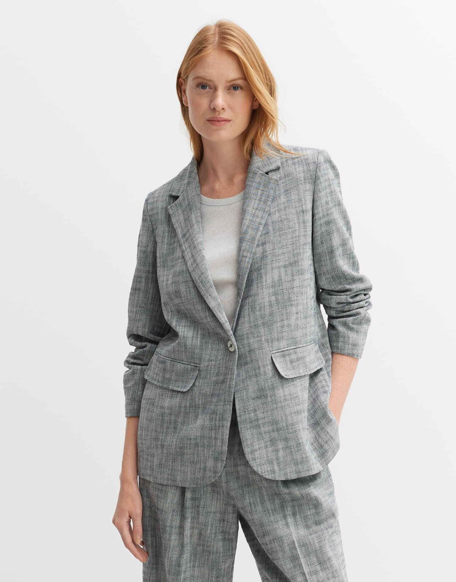 OPUS Jackenblazer Jadima lockere Passform Twill