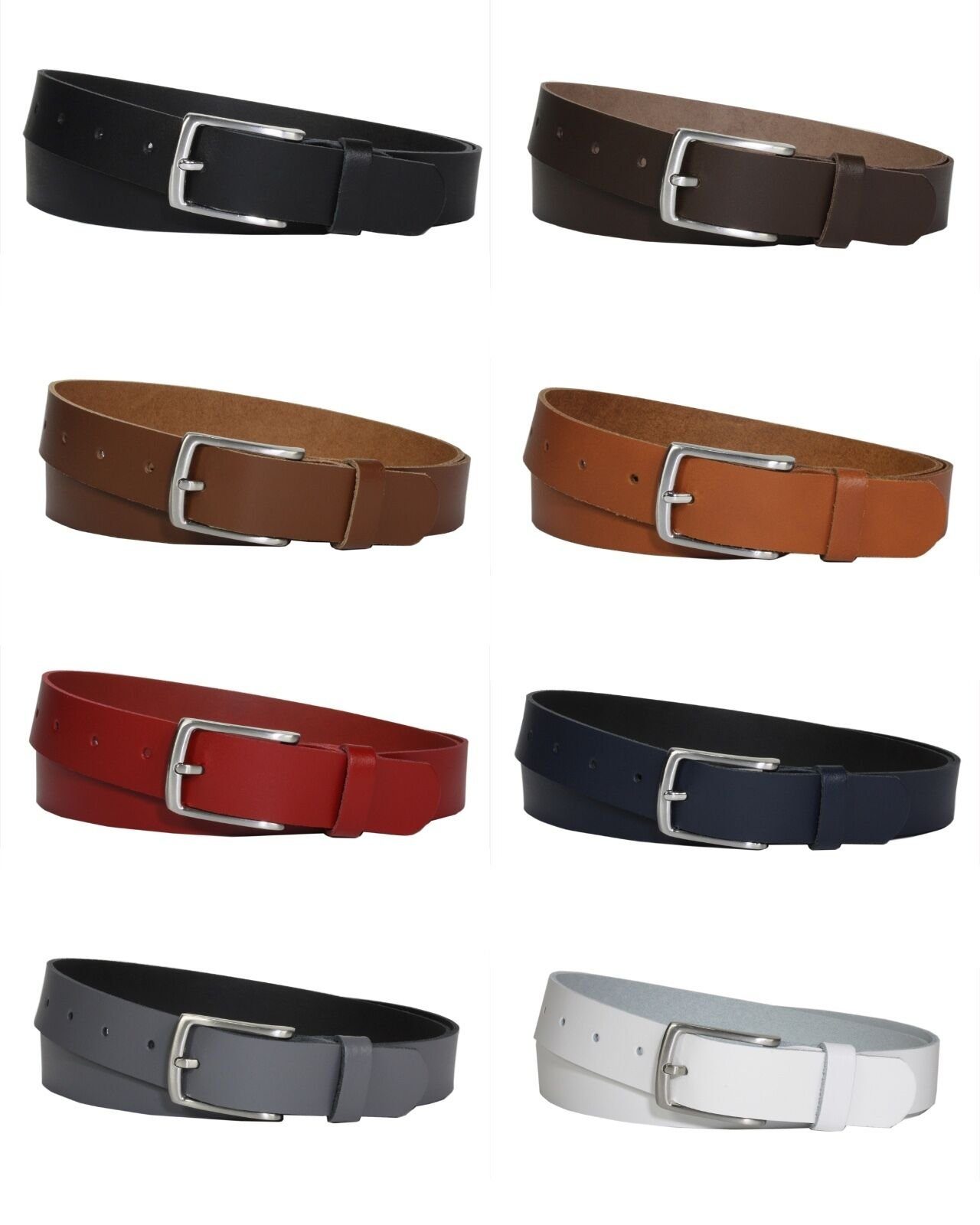 COLOGNEBELT Ledergürtel C10-SL MADE IN GERMANY, Kürzbar, 100 % Echtleder, Unisex