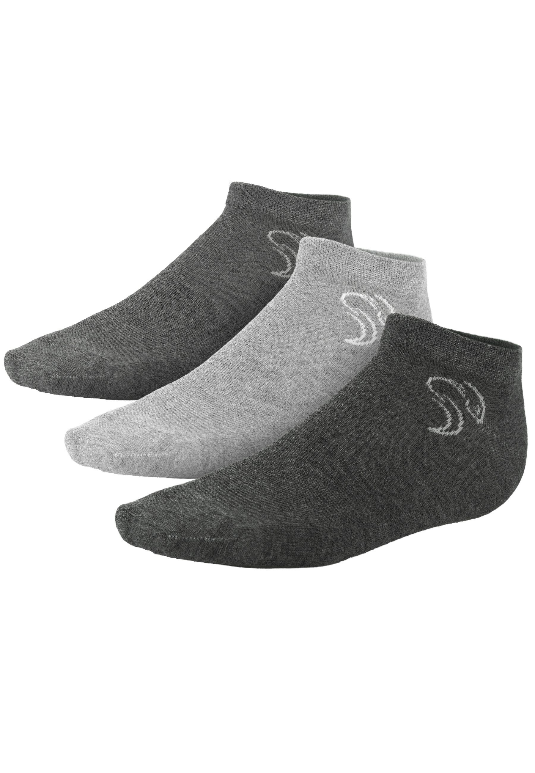 Snake anthrazit-grau-hellgrau smooth Black (3-Paar) style Sneakersocken