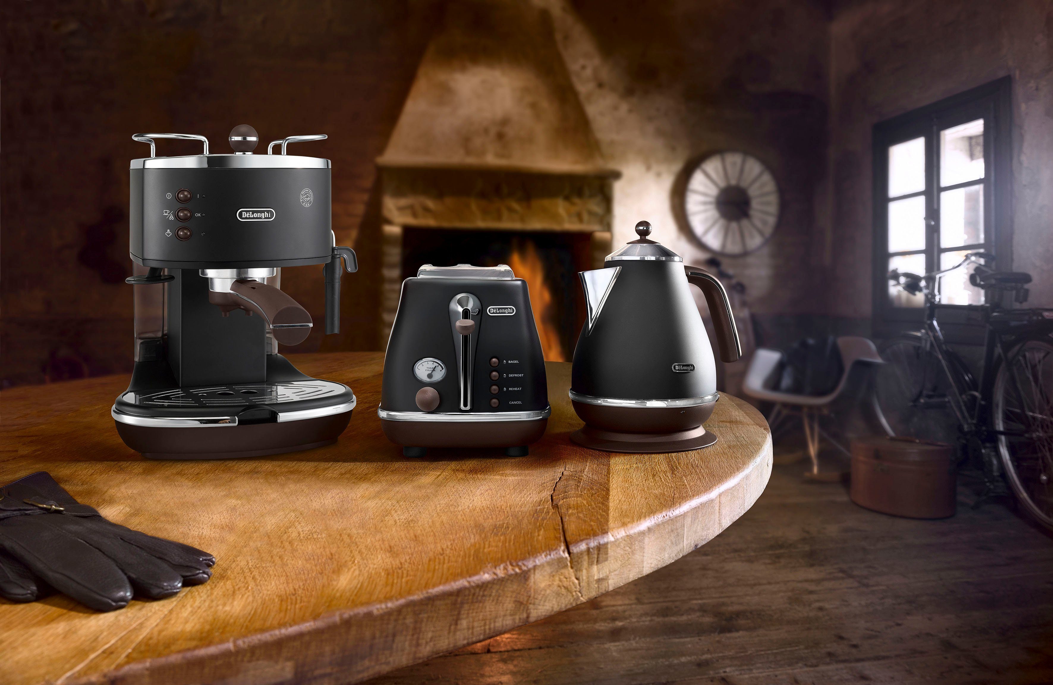 De'Longhi Espressomaschine Icona Vintage ECOV 311.BK, Siebträger, auch für Kaffeepads geeignet – Bild 5 von 5