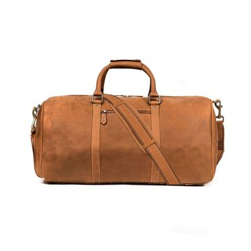 DRAKENSBERG Reisetasche Weekender »Finn« Cognac-Braun, mit Schuhfach für Damen und Herren, Sporttasche, aus Premium Leder