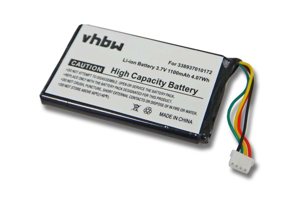 vhbw kompatibel mit Medion GoPal P4425, P4225 M5, P4225, E4125 Akku Li-Ion 1100 mAh (3,7 V)