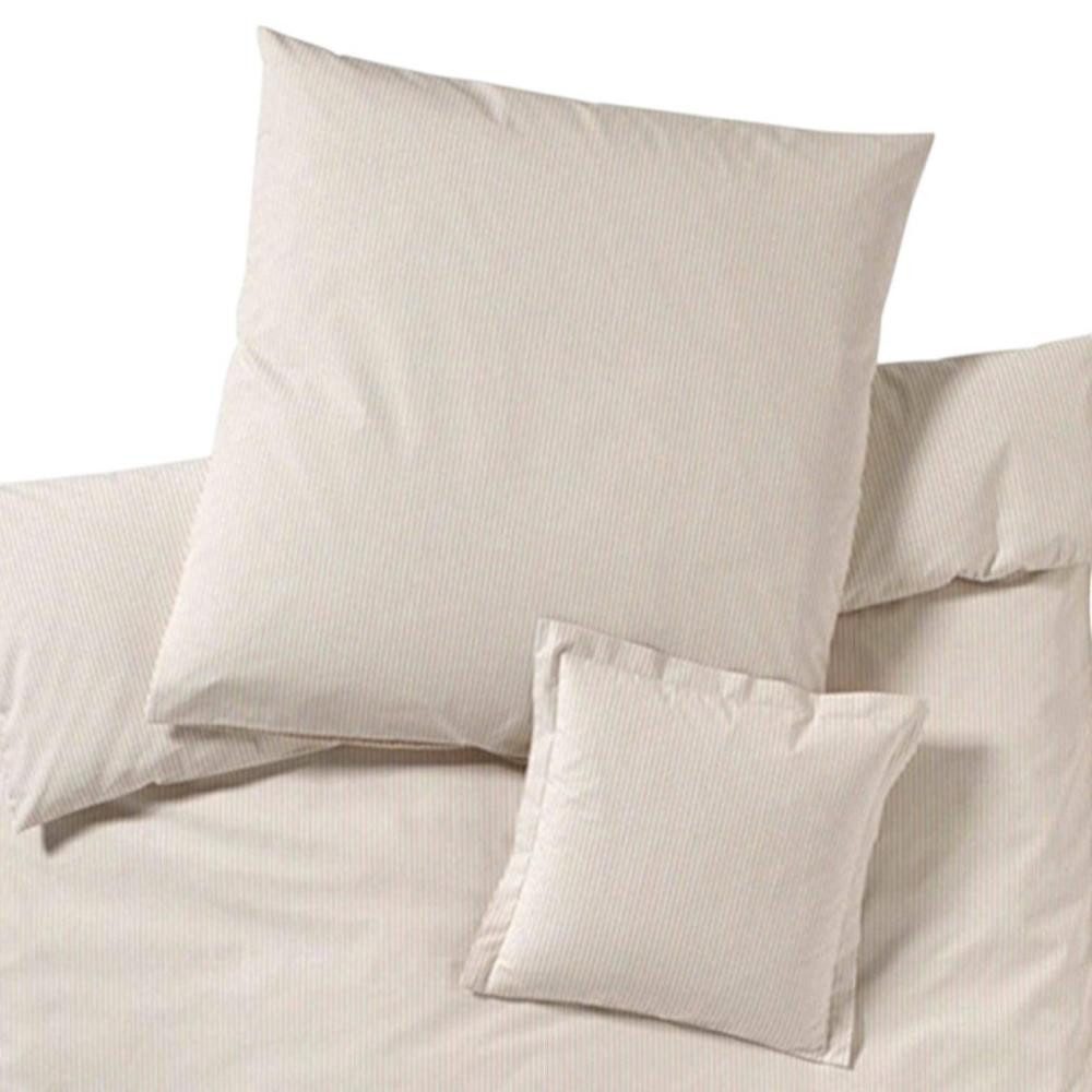 Elegante Kissenbezug Linea Classico Sand 80 x 80 cm, Comfort Satin von Elegante