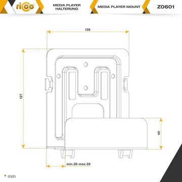 RICOO Z0601 Streaming Box-Halterung, (IP-TV Wandhalterung Set Top Streaming Boxen Befestigung für Smart TV)
