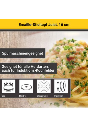 Krüger Puodas su ilga rankena Juist Emaille (1-tlg) Ø 16 cm Indukcinė