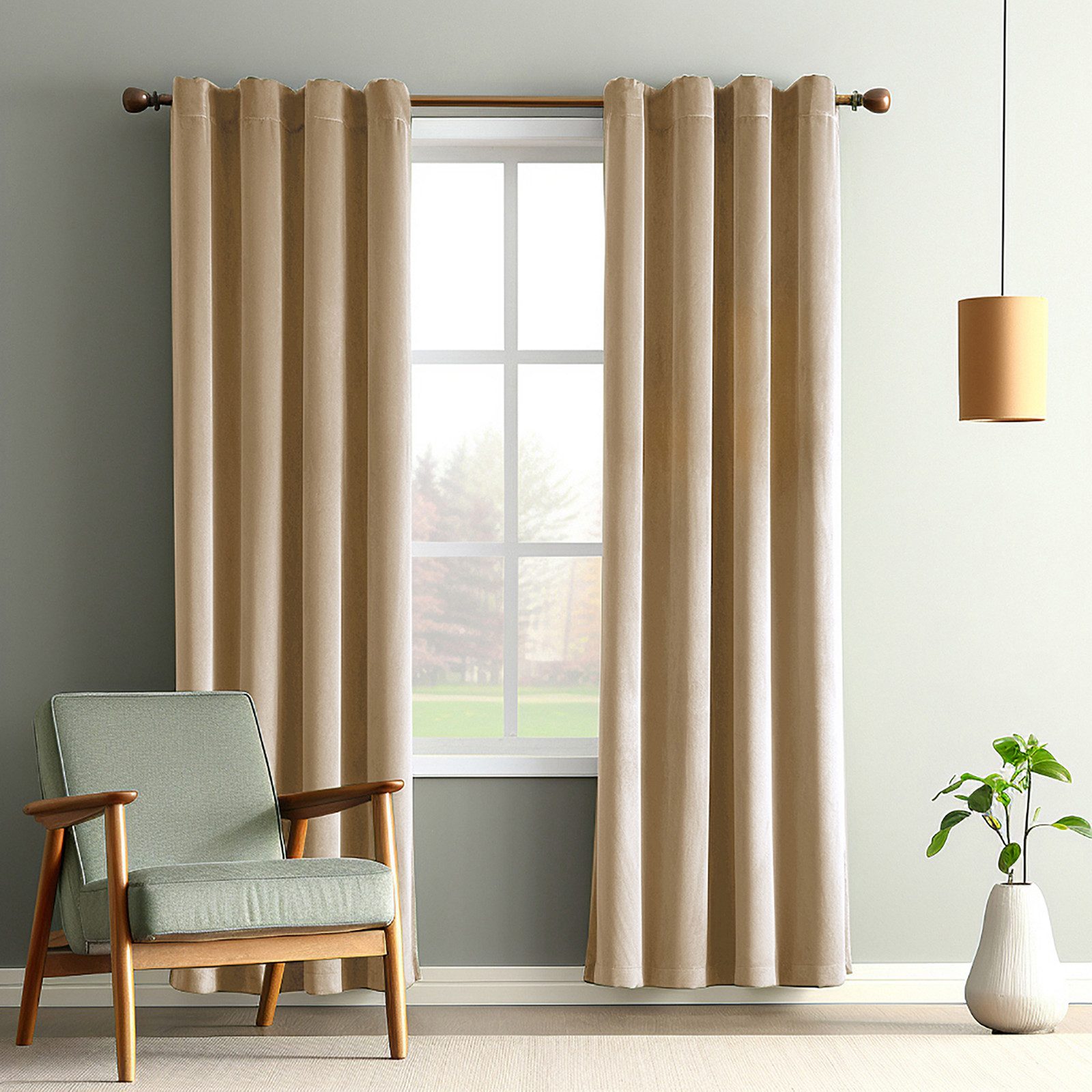 LMaxhome Verdunkelungsvorhang Blickdicht Samt Velvet Vorhang Gardinen Therm günstig online kaufen