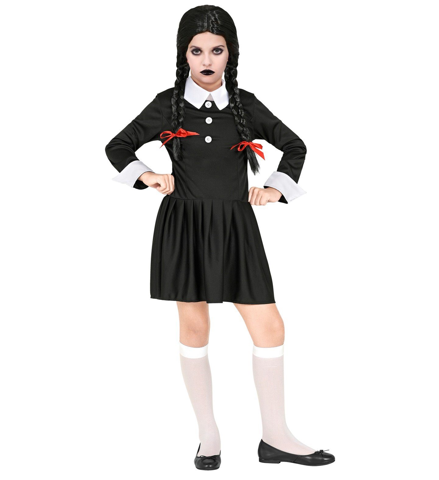 Widmann S.r.l. Hexen-Kostüm Dark Girl Kinderkostüm - Halloween Verkleidung, S