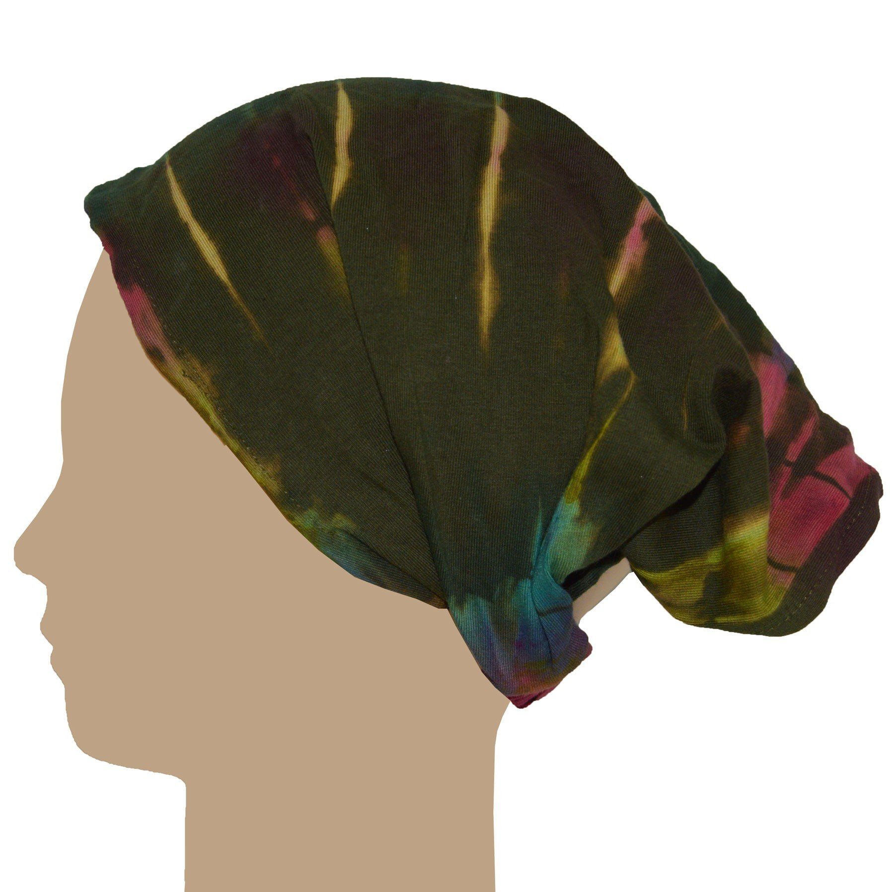 Farben SIMANDRA aus Baumwolle Batik verschiedene Grün Kopfband Haarband