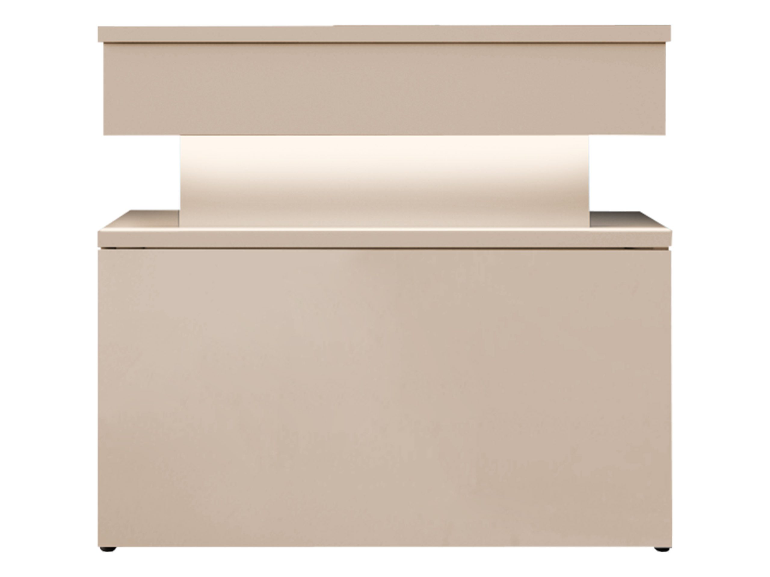 MIRJAN24 Nachttisch 1S Glossa Bis (mit Schublade), LED-Beleuchtung, 55x39x5 günstig online kaufen