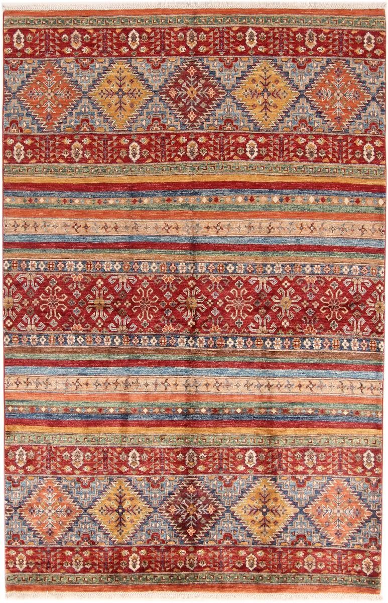 Orientteppich Arijana Shaal 151x228 Handgeknüpfter Orientteppich, Nain Trading, rechteckig, Höhe: 5 mm