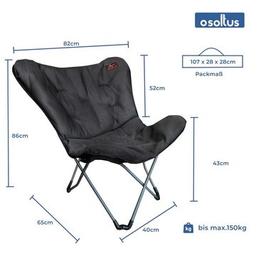 osoltus Campingstuhl osoltus Faltsessel Butterfly Campingsessel Soft Touch 3D f. Balkon