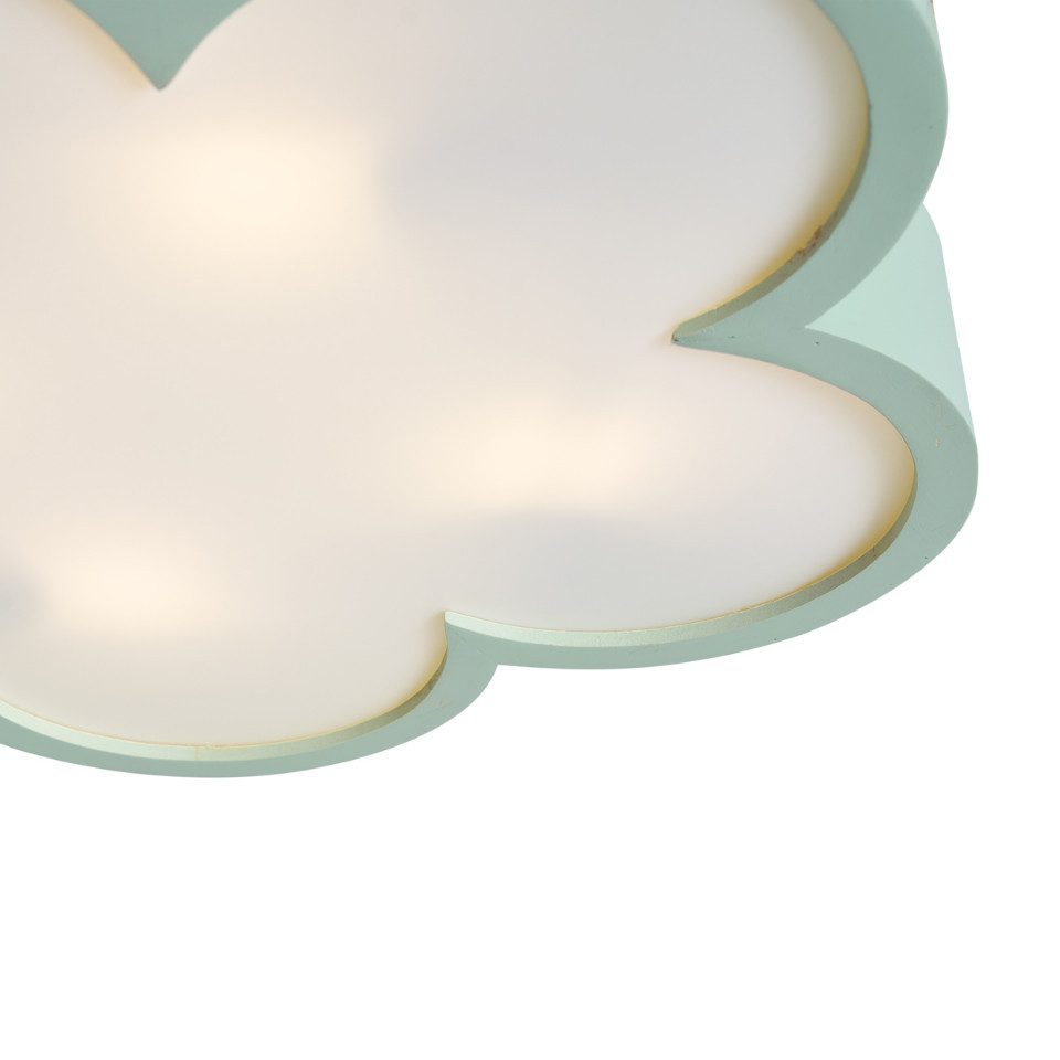 Qazqa Deckenleuchte Lucille, ohne Leuchtmittel, E27, Grün, Für Kinder, Holz günstig online kaufen