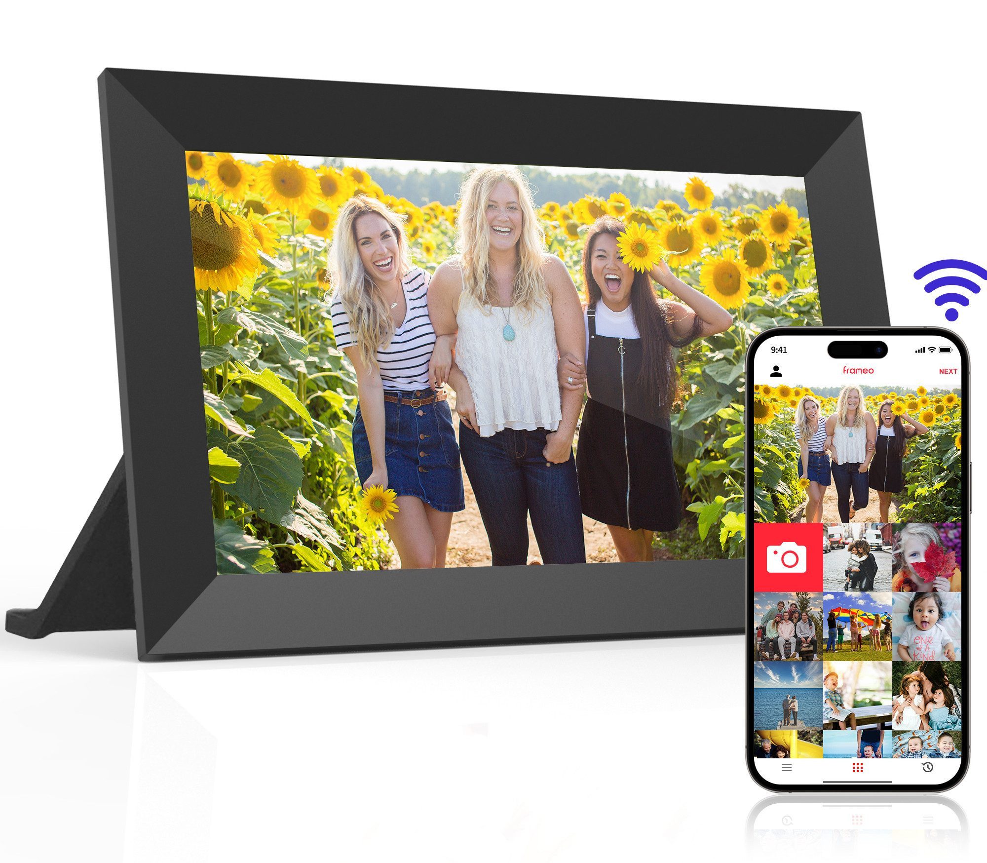 MENGHU Einzelrahmen Digitaler Bilderrahmen 10 Zoll 64 GB Speicher, IPS Touc günstig online kaufen