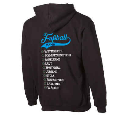 G-graphics Hoodie Eigenschaften einer Fussball-Mama mit trendigem Backdruck, Aufdruck auf dem Rücken, Spruch/Sprüche/Print/Motiv, für jung & alt