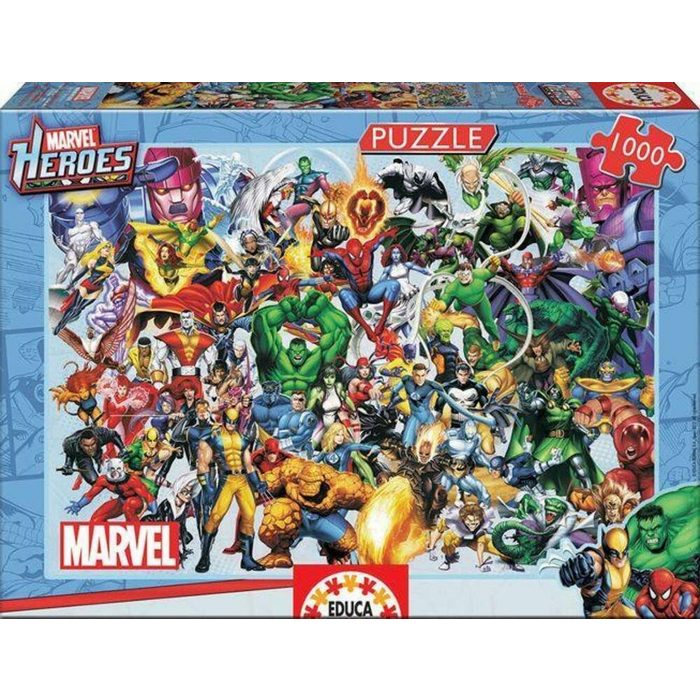 Carletto Puzzle Educa - Marvel Heroes Collage 1000 Teile Puzzle Puzzleteile