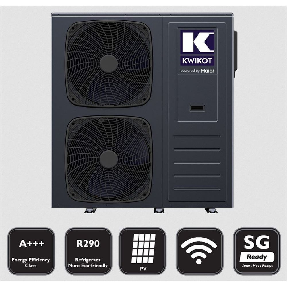 Haier Luft-Wasser-Wärmepumpe Kwikot by Haier Monoblock-Wärmepumpe R290 A+++ KAWM 8,10,12,14,16 kW