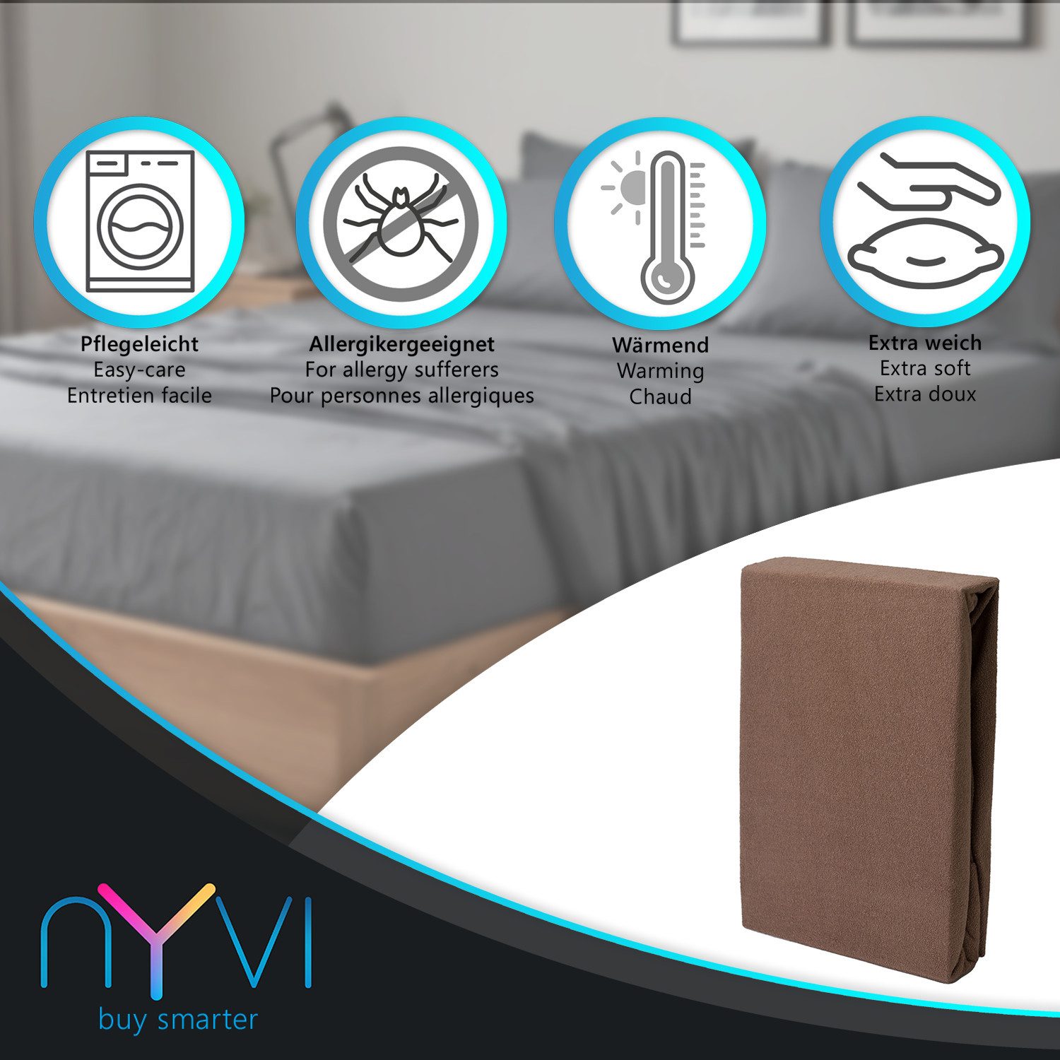 NYVI Spannbettlaken Spannbettlaken DreamScience Frottee für günstig online kaufen