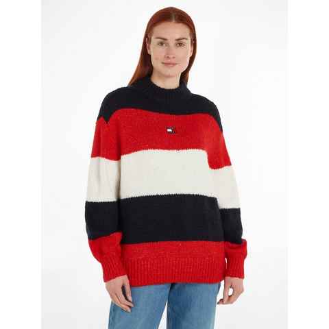 Tommy Jeans Strickpullover TJW COLORBLOCK SWEATER mit Logopatch
