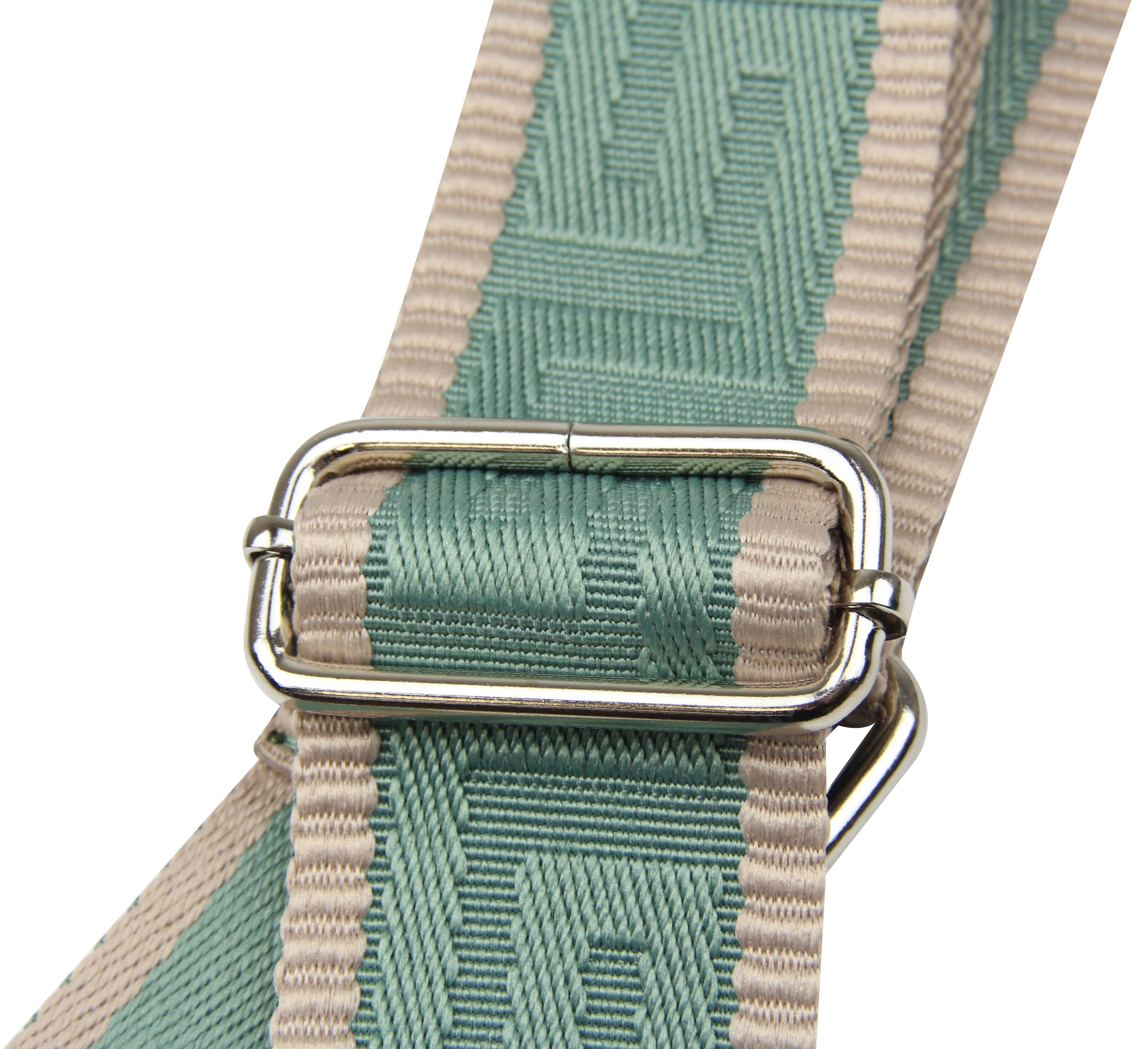 Frentree Schulterriemen MADE IN Taschen, ITALY, Muster: für breiter 5cm Gurt, Schultergurt Grün verstellbarer S