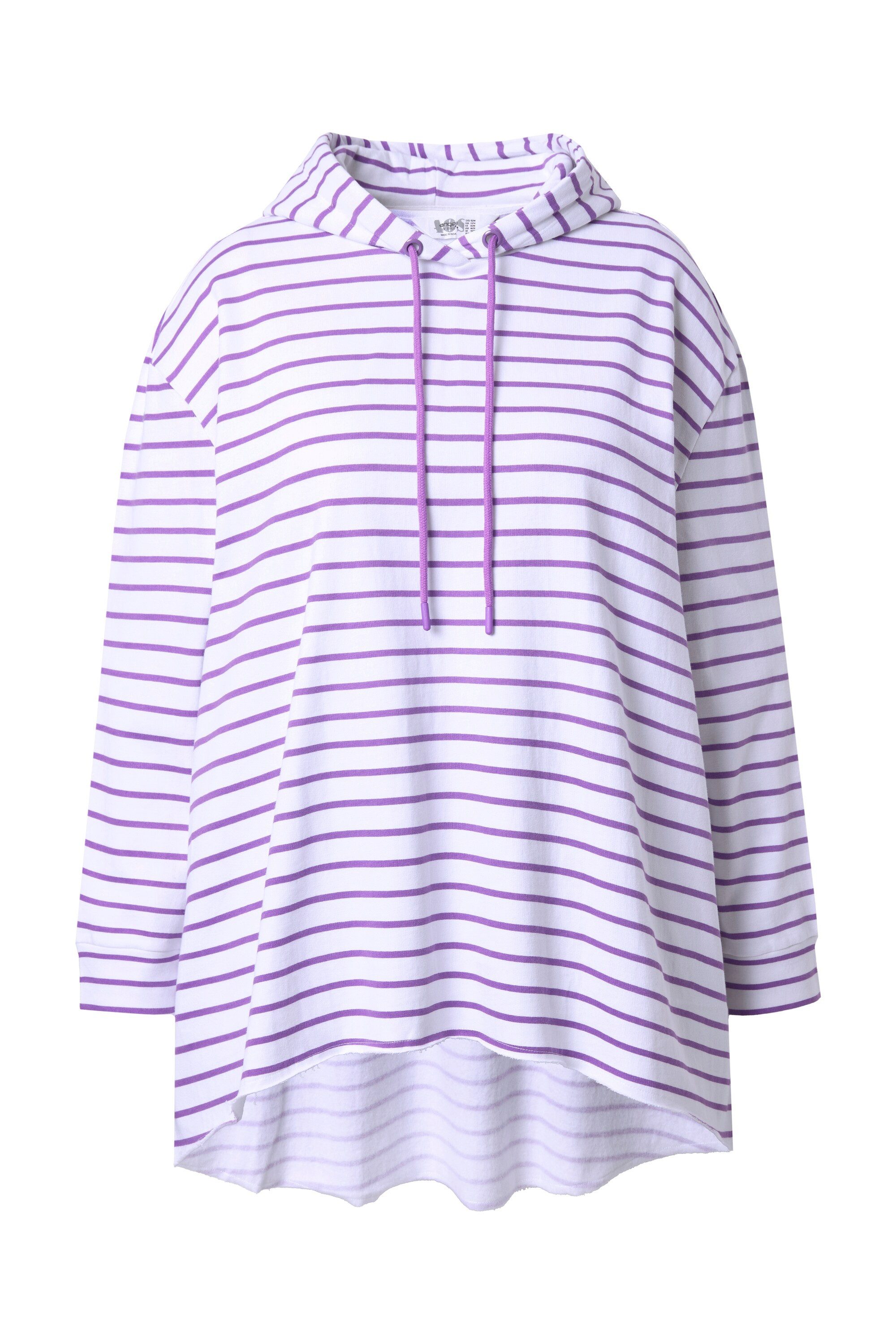 Sweatshirt Hoodie A-Linie Ringel Kapuze