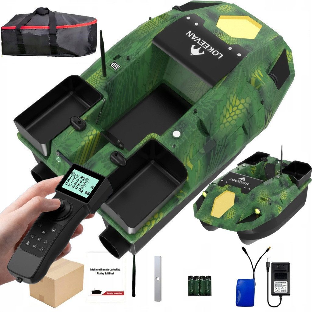LOKEEVAN RC-Boot D70E, 12V, ausgestattet mit Sonarsensoren, LED, 500m