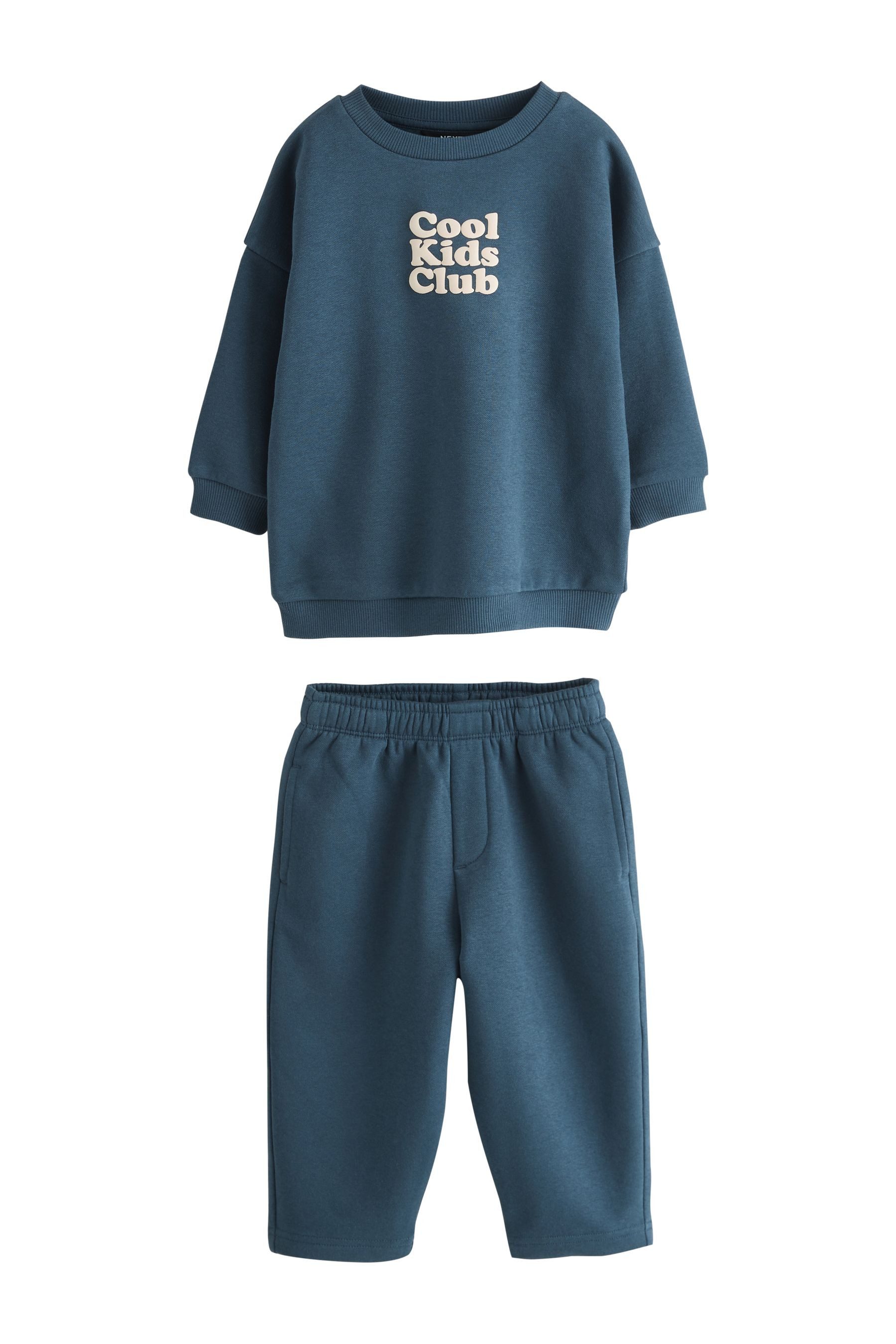 Next Top & Hose Rundhalsoberteil und Jogginghose, Semi Plain (2-tlg)