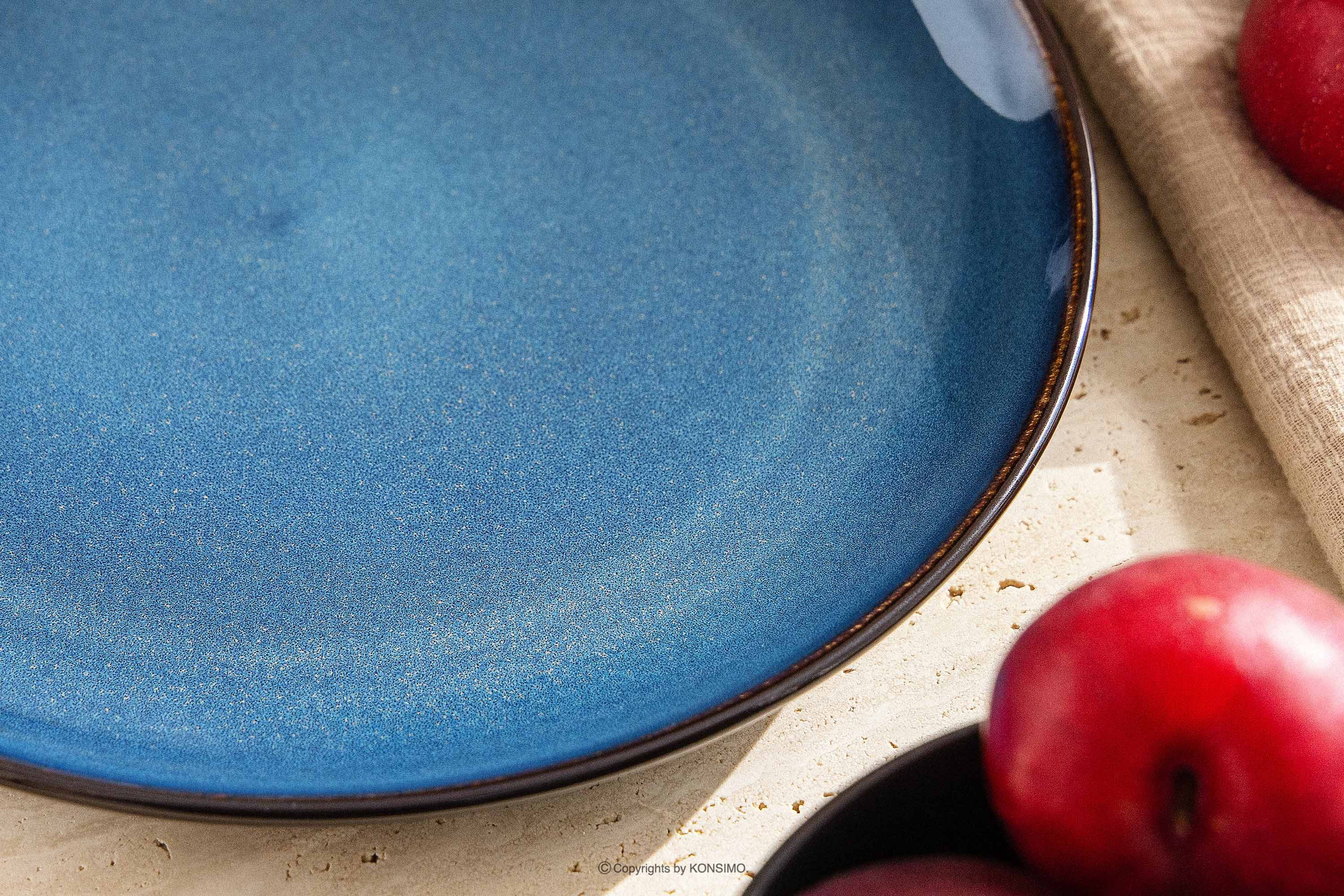 Ritzenhoff & Breker Teller-Set RITZENHOFF & BREKER BALI Tafelservice, 6x Speiseteller KONSIMO (6-tlg), 6 Personen, Steinzeug, spülmaschinengeeignet, mikrowellengeeignet, Reaktivglasur