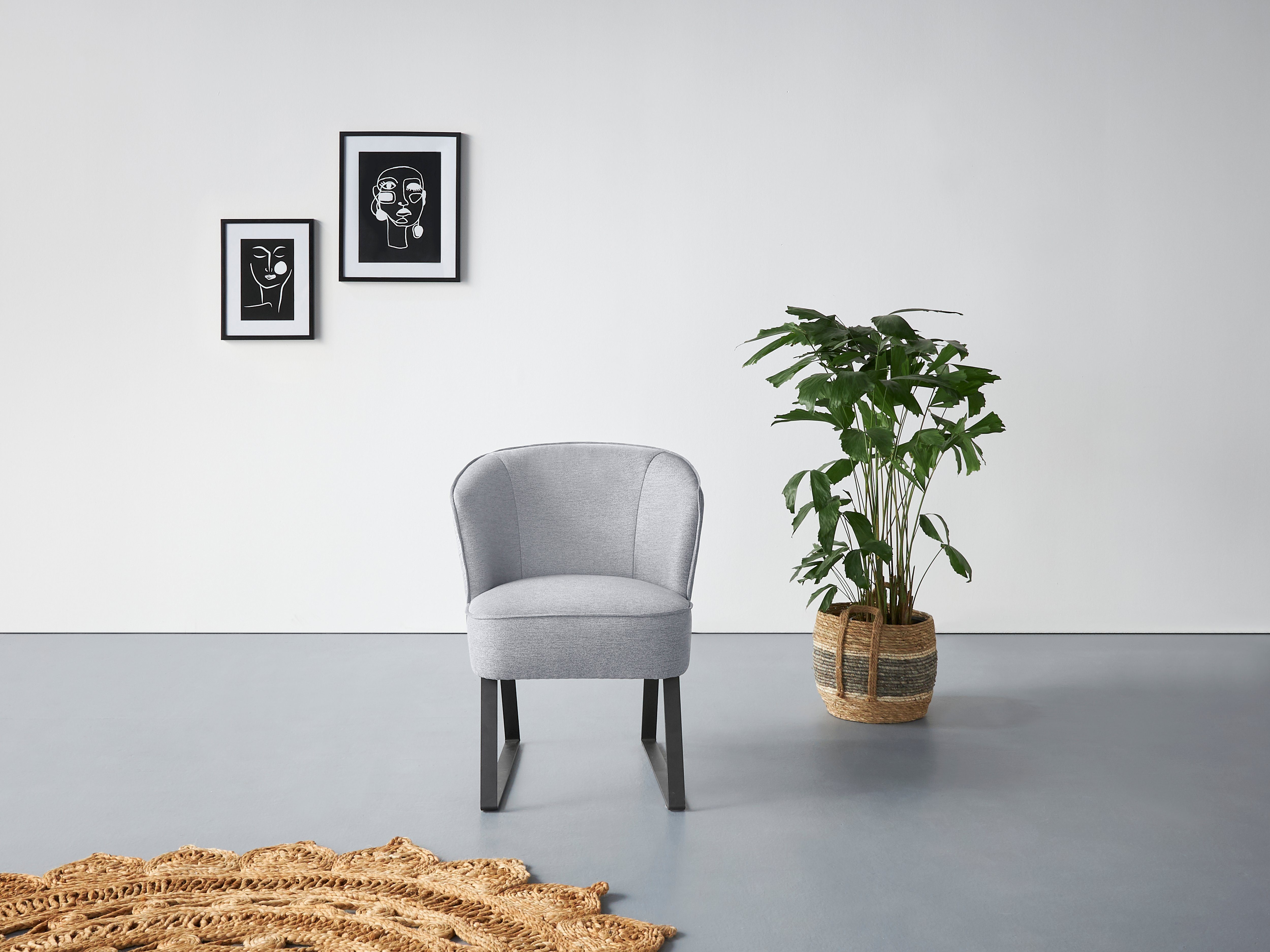exxpo - Sessel Metallfüßen, in 1 verschiedenen und Keder mit Americano, Qualitäten, Bezug sofa fashion Stck