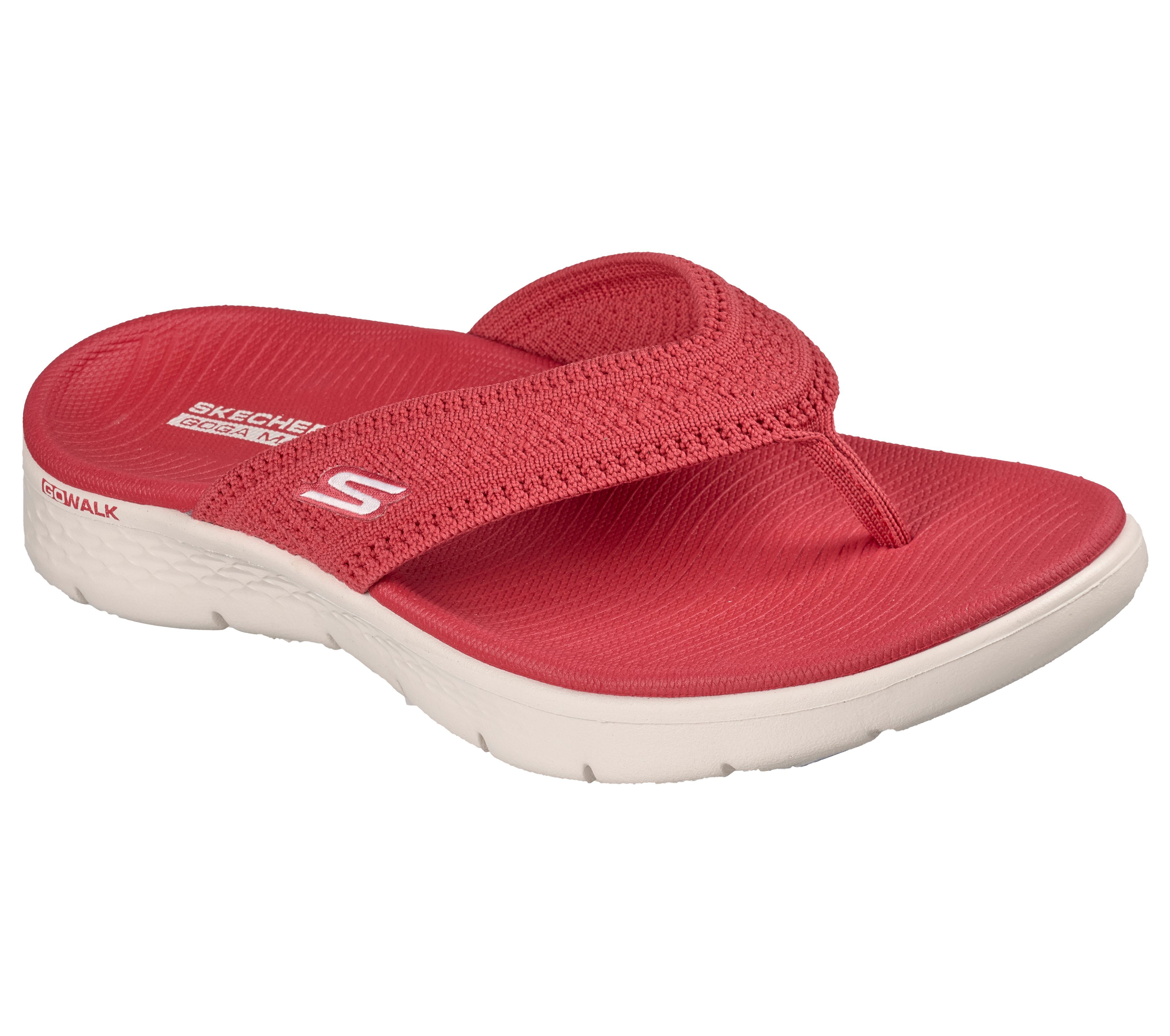 Skechers GO WALK FLEX SANDAL Zehentrenner Badeschuh, Strandschuh, Sommerschuh mit Goga Mat Fußbett