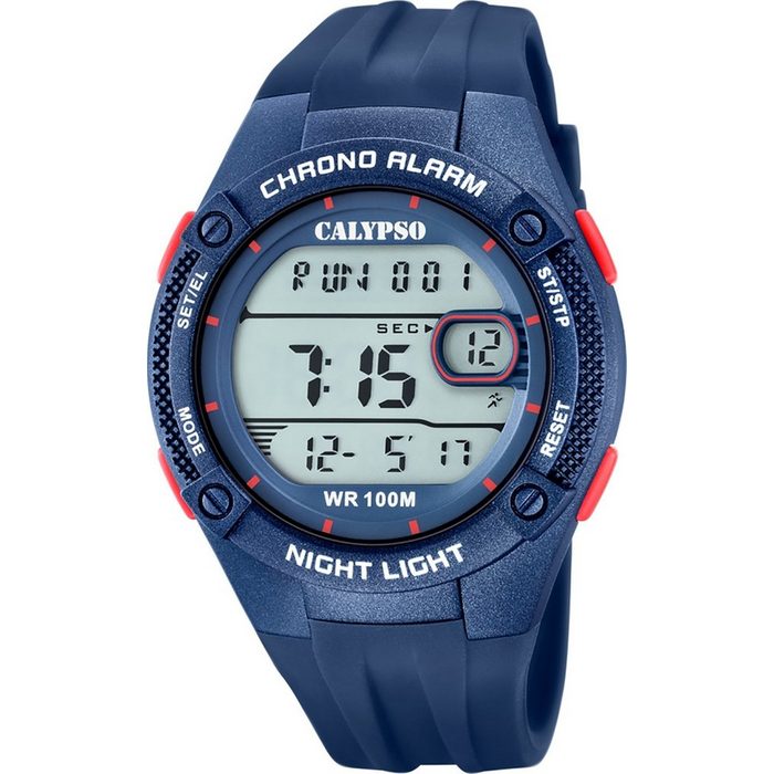 CALYPSO WATCHES Digitaluhr Calypso Herren Uhr K5765/6 Kunststoffband (Armbanduhr) Herren Armbanduhr rund Kunststoff PUarmband blau Sport