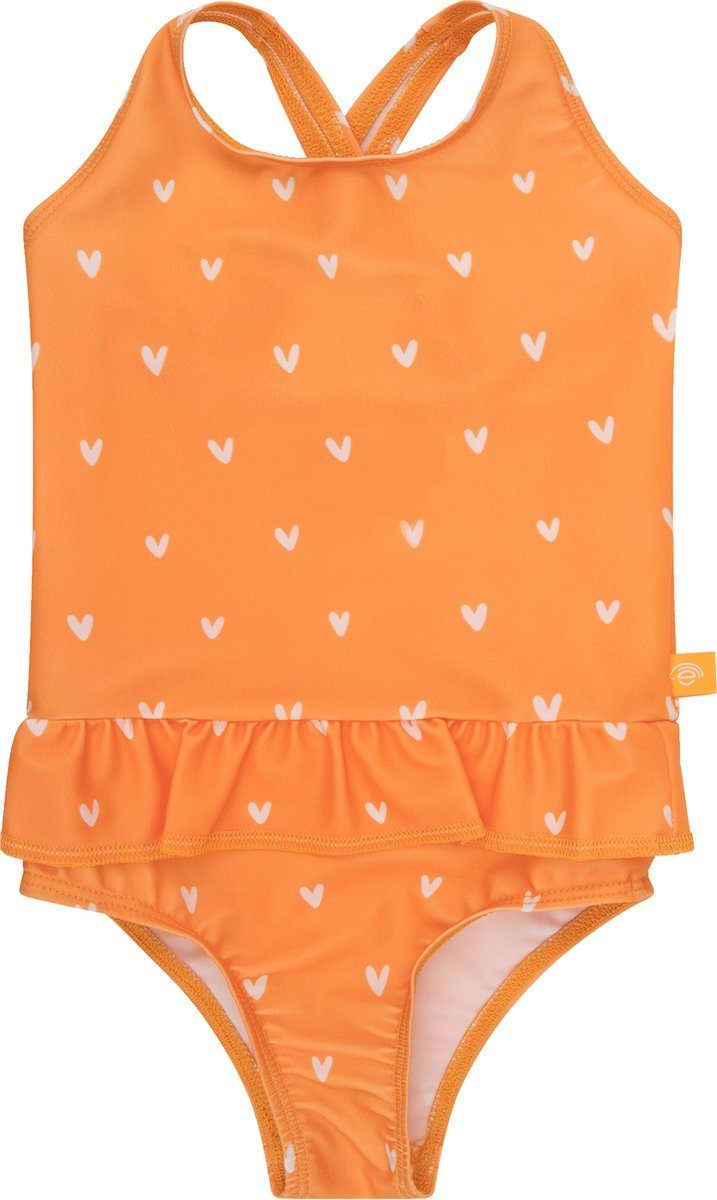 Swim Essentials Badeanzug Swim Essentials UV Badeanzug, für Mädchen orange Herzen Muster 74/80