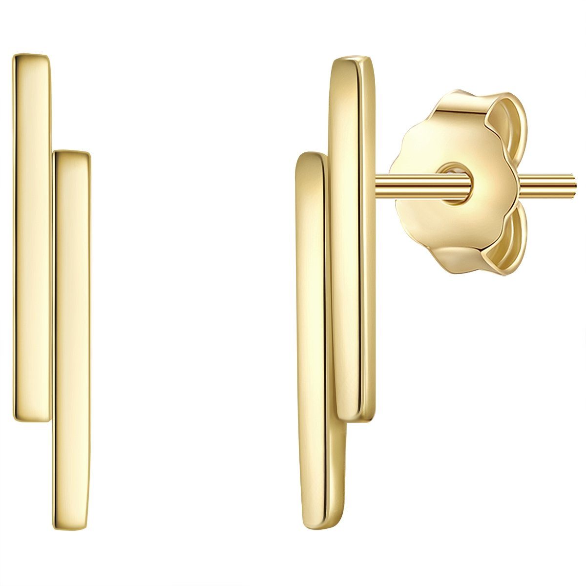 Paar Ohrstecker gelbgold