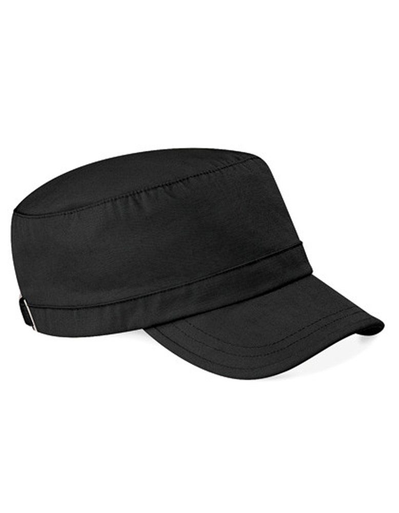 Beechfield® Army Cap Spitze Vorgeformte Kappe Black gewaschene Baumwolle Cuba-Cap