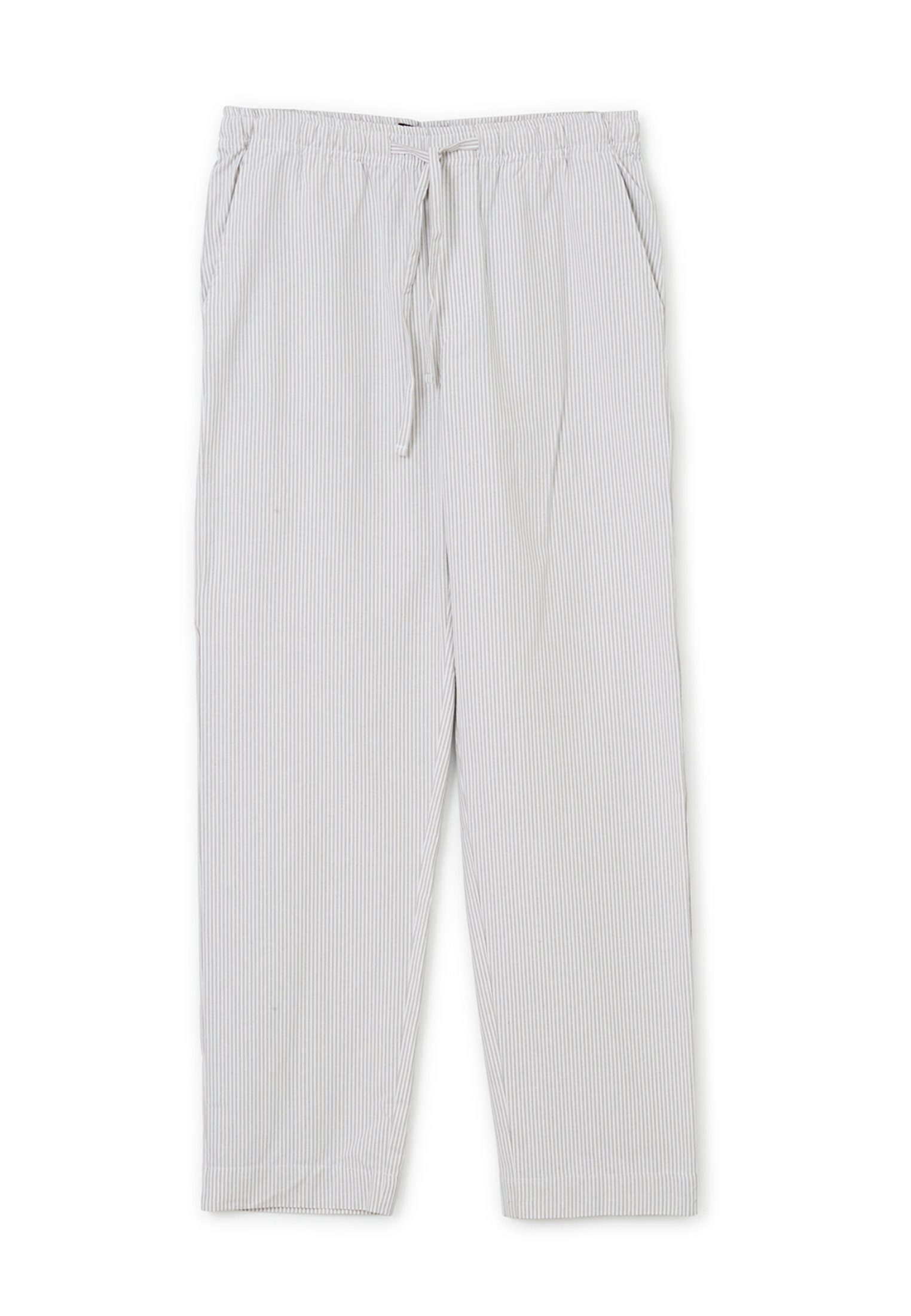 Men's Organic Cotton grey/white Pyjamahose Pants Lexington
