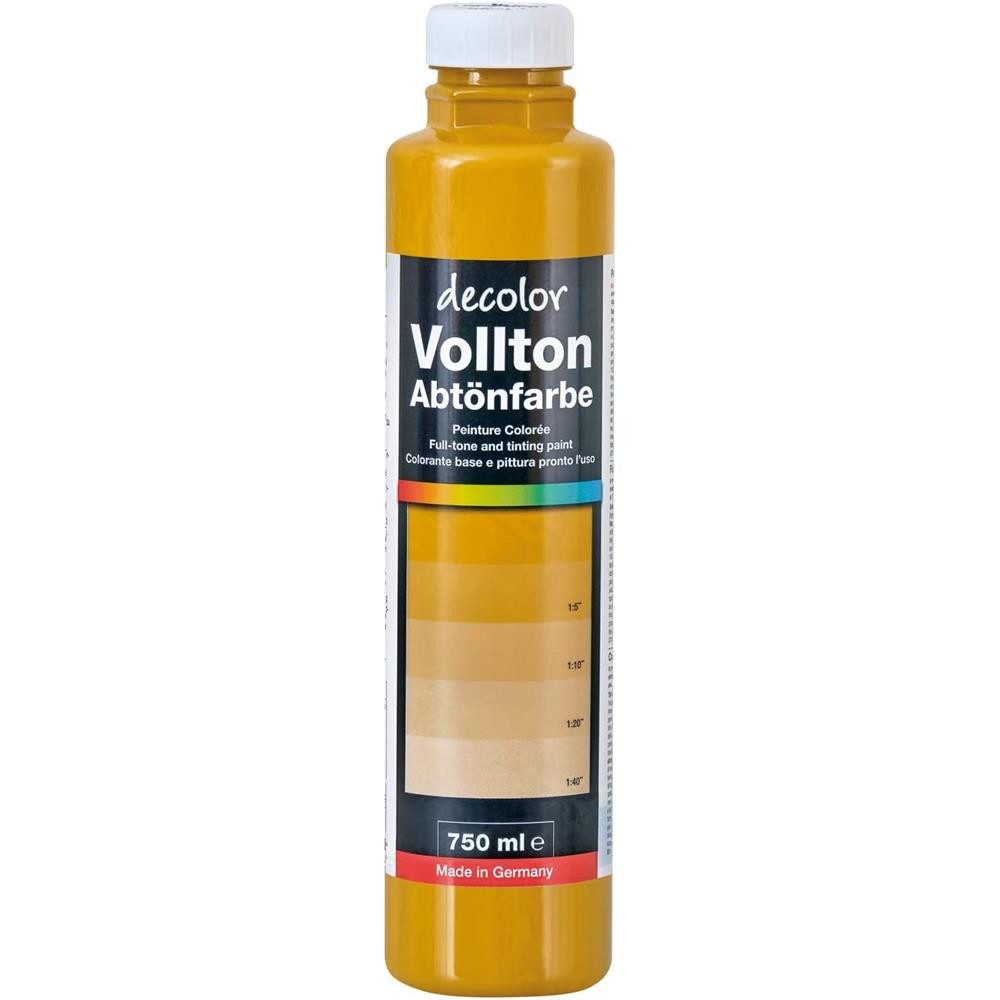 PUFAS Vollton- und Abtönfarbe decolor Vollton Abtönfarbe, Ocker 0,75 l