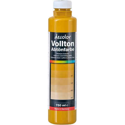 PUFAS Vollton- und Abtönfarbe decolor Vollton Abtönfarbe, Ocker 0,75 l