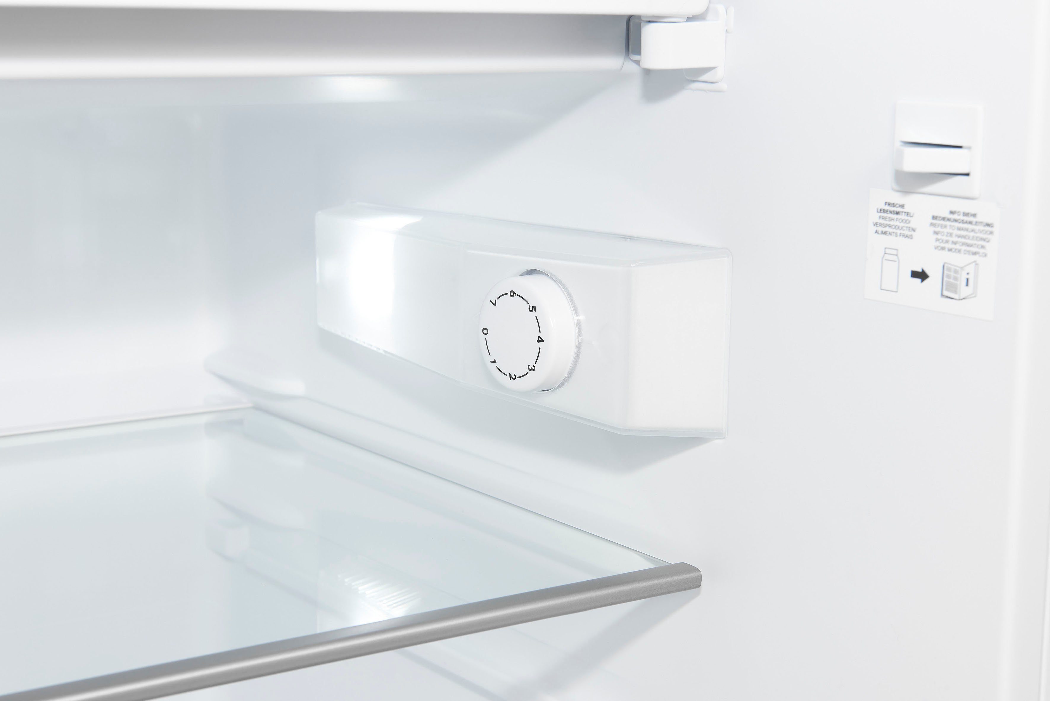 exquisit Kühlschrank KS16-4-H-010D 56 breit cm weiß hoch, weiss, 85 cm