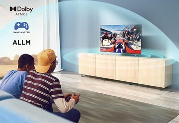 TCL 55CF630X1 QLED-Fernseher (55 Zoll, 4K Ultra HD, Smart TV, Game Master, 60Hz Motion clarity, Press & Ask Alexa Schwarz, Smart TV, Game Master, 60Hz Motion clarity, Press & Ask Alexa Schwarz)