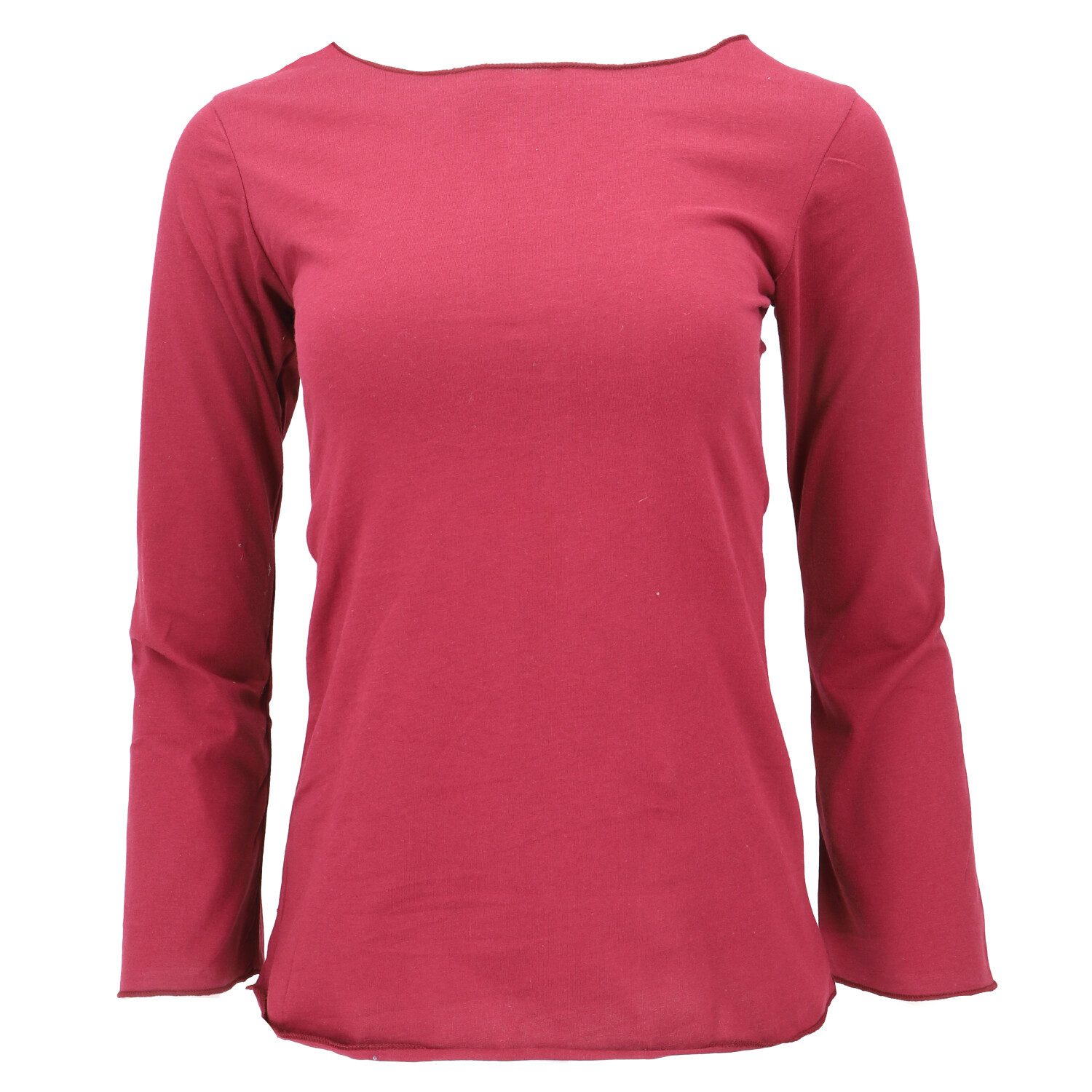 Guru-Shop Longsleeve Basic Langarmshirt, Yogashirt mit.. günstig online kaufen