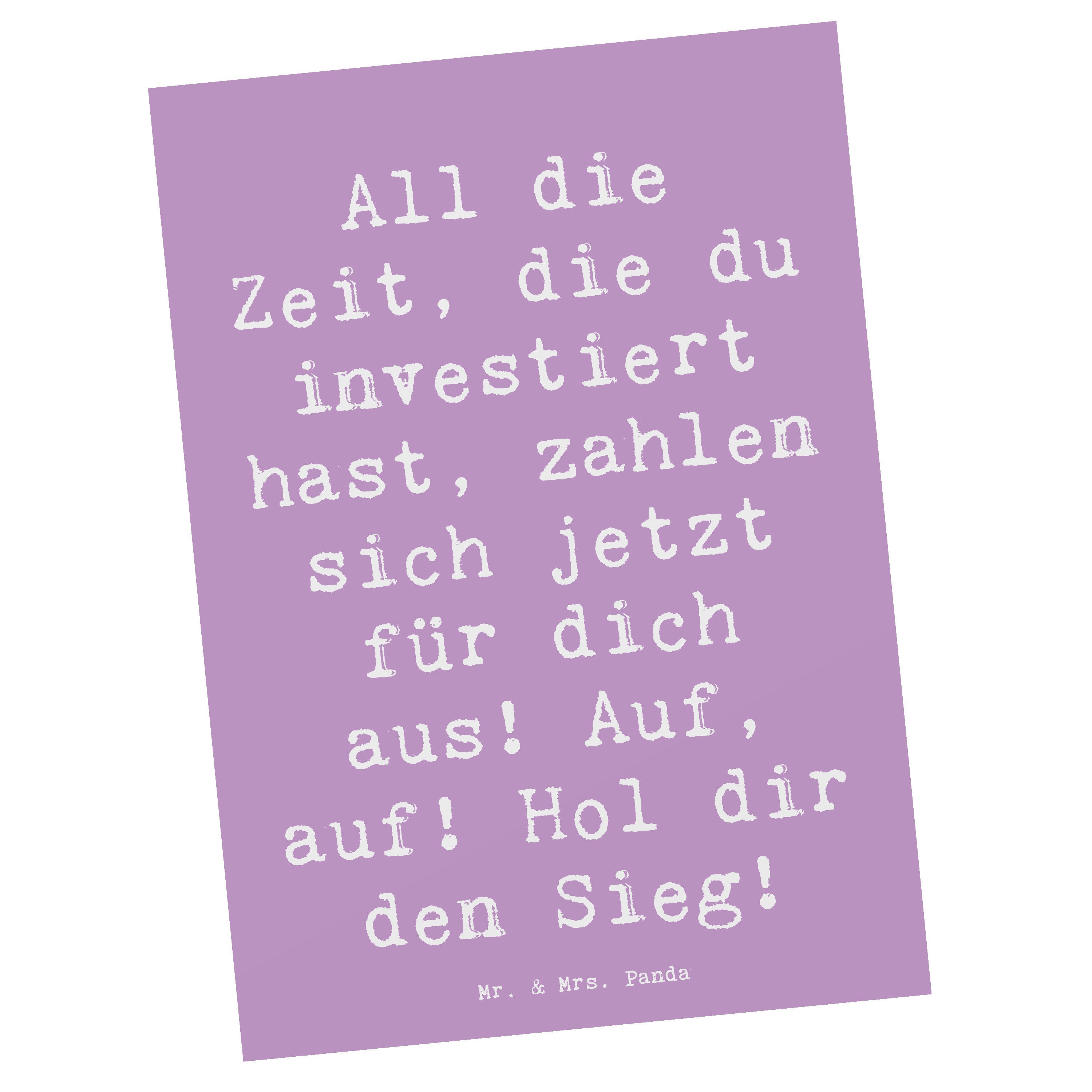 Postkarte Sportliche Wettkämpfe Erfolg - Lavendeltraum - Geschenk, Inspiration