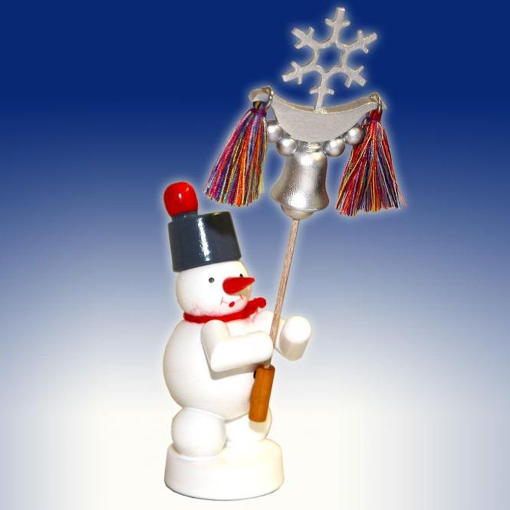 Schneemann Weihnachtsdekoration Schneemann mit Schallenbaum Höhe 13cm NEU