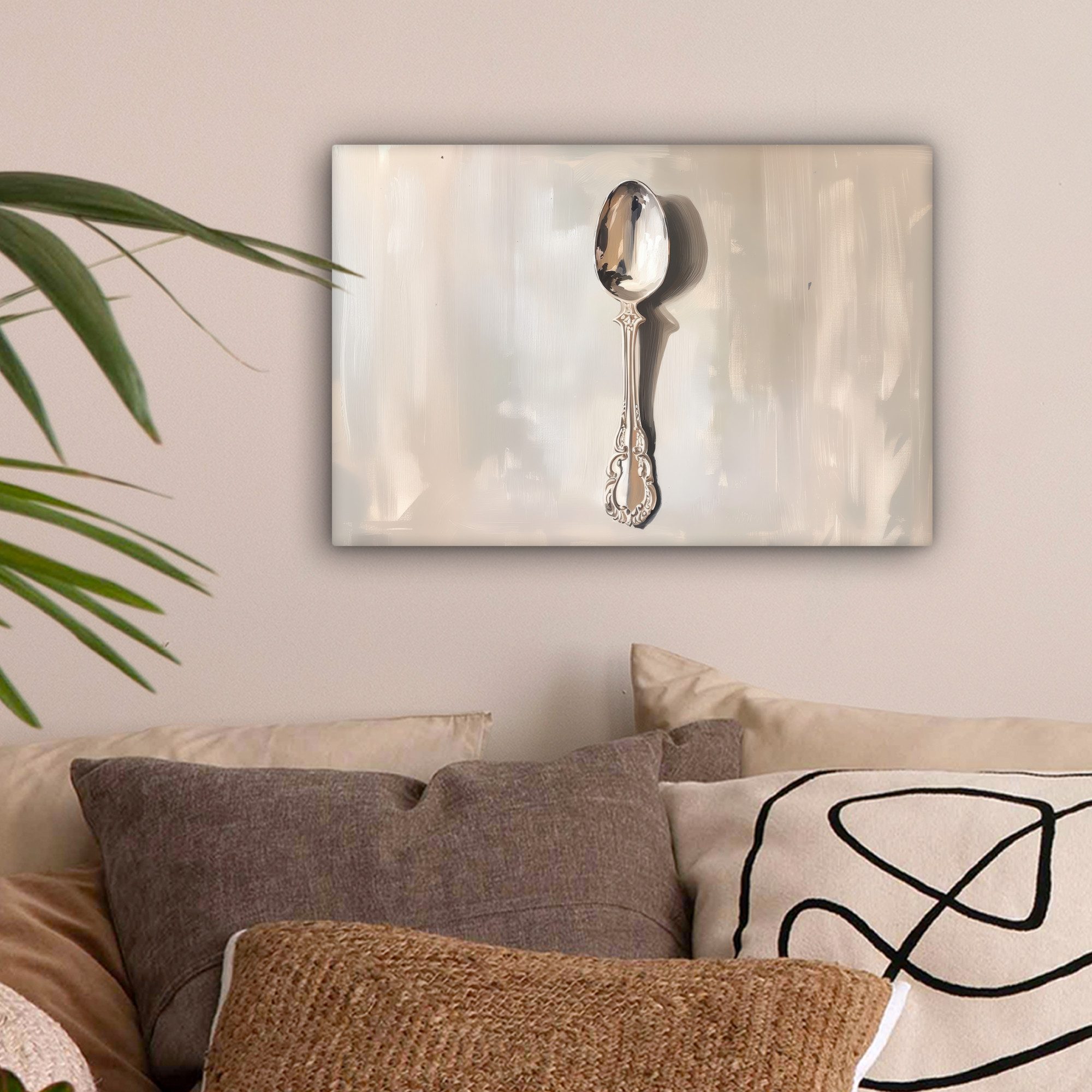 OneMillionCanvasses® Leinwandbild Löffel - Farbe - günstig online kaufen
