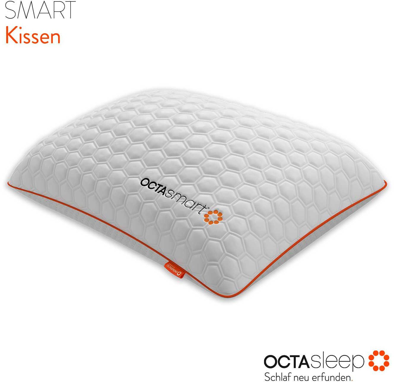 Nackenstützkissen Octasleep Smart Pillow, OCTAsleep, Füllung: 100% Polyester, Bezug: 99% Polyester, 1% Elasthan, Bauchschläfer, Rückenschläfer, Seitenschläfer, Kopfkissen atmungsaktiv