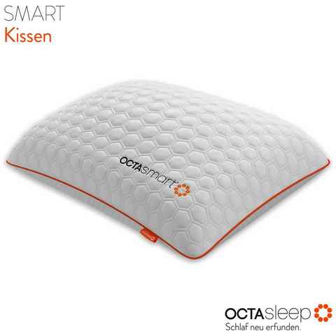 Nackenstützkissen Octasleep Smart Pillow, OCTAsleep, Füllung: 100% Polyester, Bezug: 99% Polyester, 1% Elasthan, Bauchschläfer, Rückenschläfer, Seitenschläfer, Kopfkissen atmungsaktiv