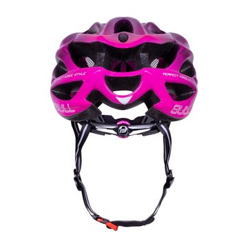 FORCE Fahrradhelm Helm FORCE BULL HUE mattschwarz-pink S-M